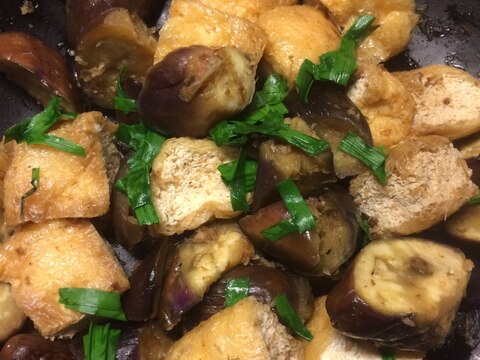 新潟名物!栃尾の油揚げとなすの染み旨煮